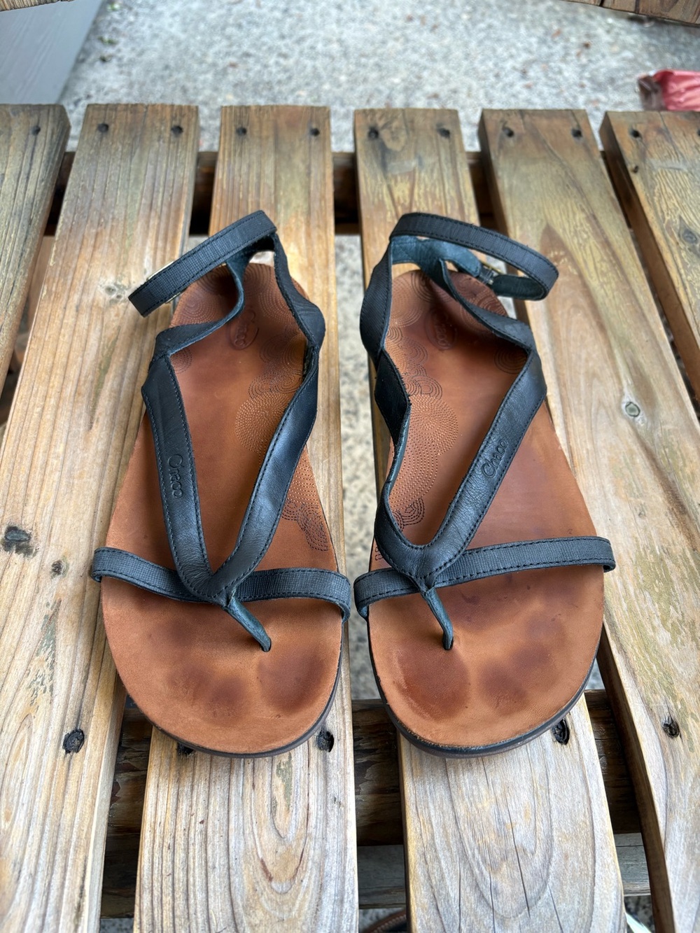 Chaco Sofia Black Leather Sandals Womens Size 8 - Picture 8 of 15